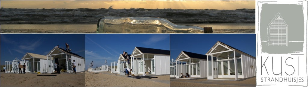 Kust strandhuisjes in Katwijk aan Zee